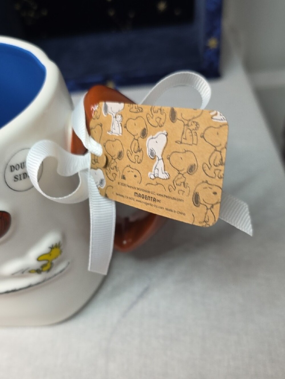 Snoopy & Woodstock x Rae Dunn Double Sided Football Mug - Picture 5 of 8